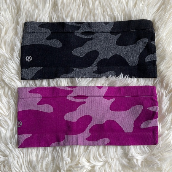 lululemon athletica Accessories - Lululemon Bangs Back Headwrap lot of 2 Camo Headbands